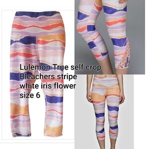 Lululemon Athletica True Self Bleacher Stripe Colorful Striped Capris